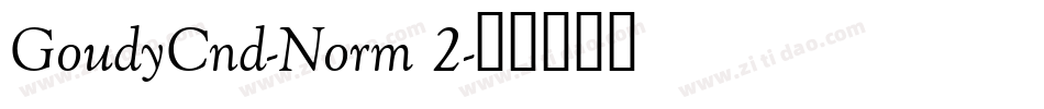 GoudyCnd-Norm 2字体转换